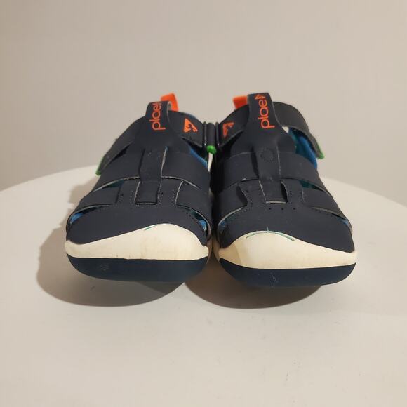 Plae Sam 2.0 Kids Fisherman Sandals Size 13 Navy Blue Hook & Loop Strap Comfort - Picture 3 of 10